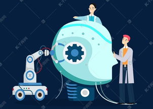 AI人工智能科学家研究研发素材图片免费下载与千库网在人工智能应用软件开发中的作用